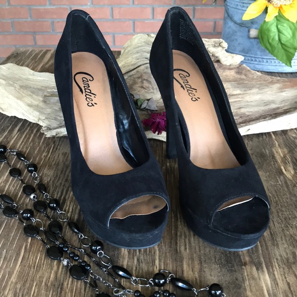 Candie's Shoes - Candies black faux suede heels